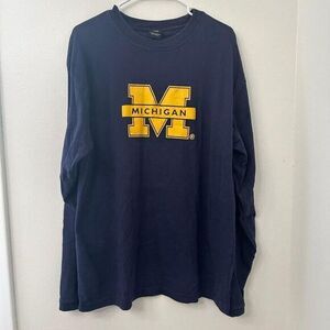 Men's Long Sleeves‎ Shirt University of Michigan Size XL Blue